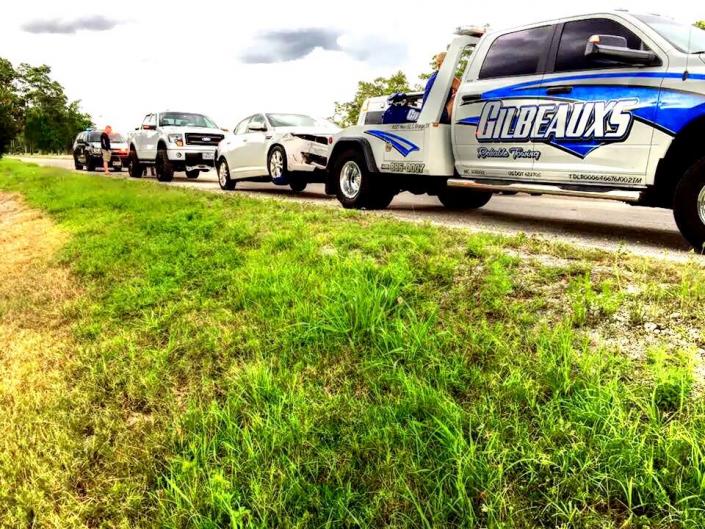 We offer light, medium and heavy towing! Gilbeaux's is conveniently located just 1/2 mile south of Interstate 10 at exit 873 in Orange, TX.