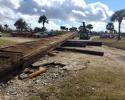 A wooden ship launcher that has been snagging boats and possibly damaging boat propellers was removed from the Sabine River canal by Gilbeaux's Towing.